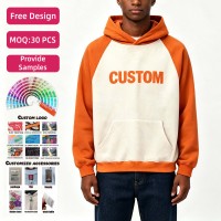 Sudadera Personalizada de Felpa 100% Algodón de 320 g/m² con Mangas Raglán, Estampado Serigrafiado Desgastado, Corte Ajustado