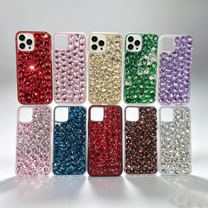 Fundas de Lujo con Diamantes Brillantes Hechas a Mano para <span class=keywords><strong>iPhone</strong></span> Xr Xs 6 <span class=keywords><strong>7</strong></span> 8 11 12 13 14 15 16 17 18 Plus Pro Max - Product Image 3