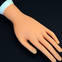 Manucure main modèle outil pratique prothétique main peut être plié/inséré ongle pièce manucure pratique colle prothétique main