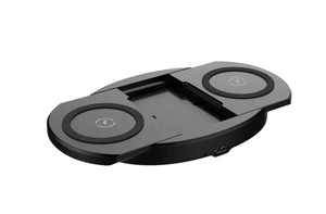 Máy tính để bàn kép sạc không dây có thể điều chỉnh 10W nhanh Slim sạc điện thoại không dây điện thoại thông minh không dây sạc đứng <span class=keywords><strong>dock</strong></span> - Product Image 2