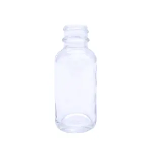 0.5oz Clear Boston Round Glass Bottle Factory