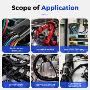 <span class=keywords><strong>Manchon</strong></span> <span class=keywords><strong>de</strong></span> câble <span class=keywords><strong>de</strong></span> protection EMI en <span class=keywords><strong>PVC</strong></span> UL94-V0, protection RFI, attache à bouton-pression, pour dispositifs médicaux, bras robotiques, flexible et conducteur - Product Image 3