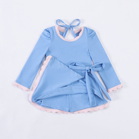 Produsen Pakaian Olahraga Anak Bersertifikat CPC dan CPSIA, Baju Yoga Lengan Panjang dengan Ujung Berlekuk, Pakaian Butik