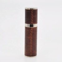 Flacon pulvérisateur rechargeable en verre et cuir de 5 ml, 10 ml, 15 ml, personnalisable, prêt à être expédié, vente chaude