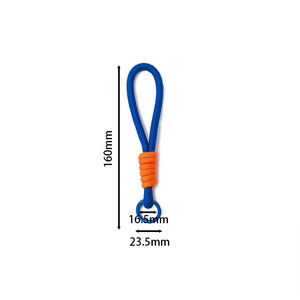 Cordon porte-clés court tressé en polyester avec mousqueton, corde anti-perte durable, plusieurs couleurs, pour clés et bijoux DIY - Product Image 2