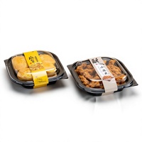 Boîte d'emballage carrée transparente en plastique PET jetable extra-épaisse modèle West Point 433 pour pêches