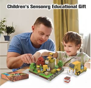 250 pièces blocs de <span class=keywords><strong>construction</strong></span> magnétiques Cubes magnétiques empilables ensemble de <span class=keywords><strong>Construction</strong></span>, STEM Montessori jouets sensoriels pour enfants - Product Image 5