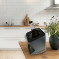 Refroidisseur à vin électrique, refroidisseur à vin portable pour bouteilles de 750 ml, refroidisseur à vin pour une seule bouteille sur la terrasse