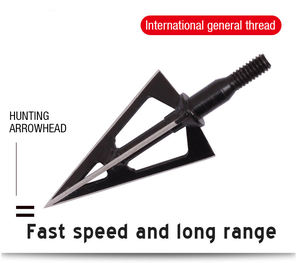 3 Messen Jacht Broadheads 100 Grain Schroef-In Pijlpunten Arrow Tips Compatibel Met Kruisboog - Product Image 2