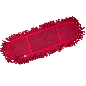 Tête de balai serpillère plate en coton pur coréen pour usage domestique, pour l'application d'huile et de cire, rouge 60 cm, avec logo et couleur personnalisables, produit phare à l'exportation - Product Image 1