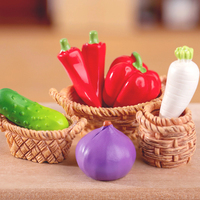 CP021 Petites figurines de légumes en résine, artisanat 3D fait main, miniatures de paysages, décorations artistiques, accessoires de table