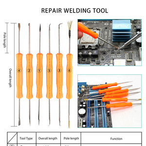 Fer à souder à température réglable, kit d'outils de bricolage 181 pièces, stylo à souder portable pour réparation à domicile avec embouts et accessoires - Product Image 3