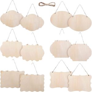 Eco-Friendly DIY Laser-Cut Engraving Pattern Wooden <b>Slices</b> Handwritten Blank Door Plates for Hanging Wall Signs <b>Wood</b> Crafts - Product Image 1