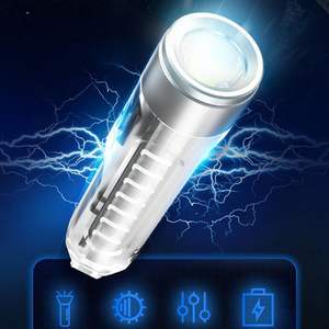 Lampe torche LED 30W XHP50 Type-c USB Rechargeable par énergie solaire Haute luminosité 1200M 1000 lumens Batterie intégrée 7 modes Lampe torche pour le camping - Product Image 5