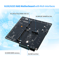 Carte mère NAS CWWK M13 N100 Mini-ITX, 4x I226V 2.5GbE LAN, Barebone DDR5 PCIe3.0, 2x SATA3.0, Carte mère de serveur