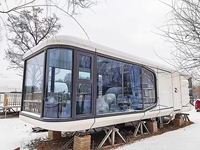 Cabane modulaire en bois de luxe, maison mobile, capsule de couchage, conteneur pour resort et camping