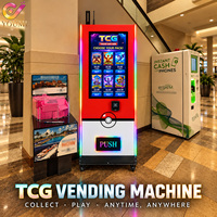 Kiosque de distribution de cartes TCG Pokémon avec paiement sans espèces multi-devises et éclairage LED RGB pour centre commercial / salle de jeux