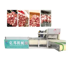 Doner kebab grill machine turkey commercial BBQ maker meat kebab skewing Bamboo rods sausage skewer machine