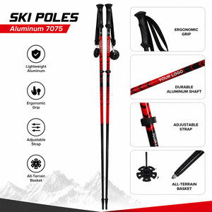 <span class=keywords><strong>Bastones</strong></span> de esquí de descenso de aluminio clásicos de alta calidad, ligeros con durabilidad, venta directa de fábrica desde China - Product Image 2