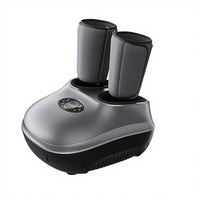 Masseur de pieds et mollets Shiatsu TODO avec chaleur, compression d'air, commande filaire manuelle, 1 à 9 niveaux d'intensité pour la circulation et le soulagement de la douleur