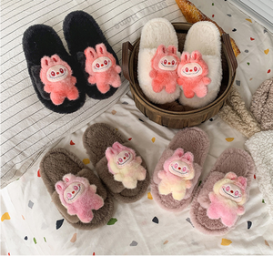 Heiß Verkauftes Produkt Süße Hausschuhe Labubu Hausschuhe für Kinder Labubu Familie Plüsch Hausschuhe - Product Image 5