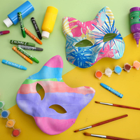 20 Piezas de Máscaras de Gato Blancas de Papel para Pintar, Disfraces, Halloween, Proyectos de Arte