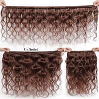 Extensions de cheveux humains vierges brésiliens 100% alignés sur les cuticules, ondulés, qualité 12A, 100% non traités, double trame machine, pointes pleines