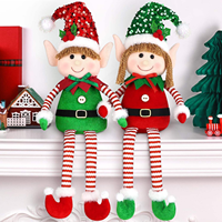 Poupée elfe en peluche de Noël, ornements faits main en coton, style nordique, garçons et filles coquins, décoration intérieure pour la maison, jolie