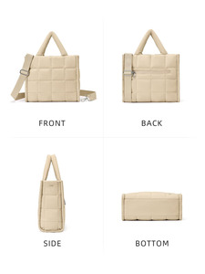 Sac fourre-tout matelassé en nylon de qualité supérieure pour femmes avec bandoulière amovible pour le travail, les voyages, les courses et plus encore - Product Image 5