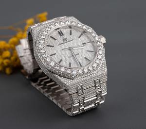 Luxury Iced Out Diamond <b>Watch</b> Stainless Steel Automatic Wristwatch | Hip Hop Style <b>Men</b> <b>Watch</b> | Wholesale Bulk - Product Image 3