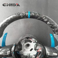 Volant de direction personnalisé en fibre de carbone bleue, adapté aux modèles BMW F30 F32 F10 F20 F35 F22 F18F07 F01F45 F02 E90 E92 E70