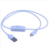Cable interruptor Micro USB, fuente de alimentación, Cable de carga con interruptor de encendido/apagado