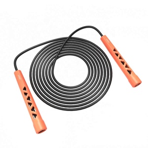 Promoción OEM, Material negro, ajustable, <span class=keywords><strong>Fitness</strong></span>, mango largo, gimnasio, niños, velocidad, logotipo de PVC, venta al por mayor, <span class=keywords><strong>comprar</strong></span> cuerda para saltar - Product Image 4