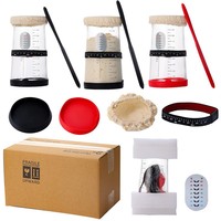 Kit de démarrage de levain dans un bocal en verre réutilisable avec ruban d'alimentation de basket-ball marqué par la date thermomètre en silicone tissu couvercle en métal cuisson