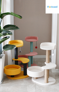 Perlengkapan Kucing Ramah Lingkungan Mewah Klasik dari Kayu Pinus yang Tahan Lama, Tiang Garuk & Pohon Kucing yang Berkelanjutan - Product Image 2