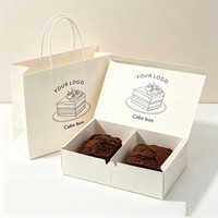 Boîtes à gâteaux biodégradables de qualité alimentaire pour chocolats, brownies, gâteaux, avec compartiments, pour biscuits, cupcakes et autres douceurs