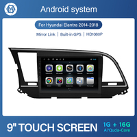 Radio mobil navigasi GPS layar sentuh Android 10.1 inci Stereo 2 Din Head Unit dengan OBD2 Amplifier untuk Hyundai Elantra 2014-2018