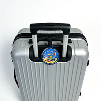 Étiquette de valise personnalisée de luxe en caoutchouc écologique avec motifs animaux – Accessoire de bagage durable et portable