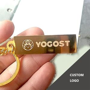 Personal isierte anfängliche leere vergoldete Bar Bullion Schlüssel anhänger benutzer definierte Logo Frauen Männer Goldbarren Schlüssel ring Metall Schlüssel anhänger - Product Image 3