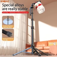 Kdbao Trépied Perche à Selfie Portable avec Anneau Lumineux LED 210cm en Aluminium, Rotation à 360 Degrés, Stable, Bluetooth, Extensible, 5kg