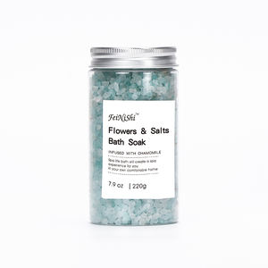 บรรจุภัณฑ์สีฟ้า Oem แช่สปาทะเลอินทรีย์ฉลากส่วนตัวเกลืออาบน้ำ - Product Image 2