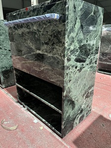 Sang trọng tự nhiên hình chữ nhật pradas màu xanh lá cây đá cẩm thạch Tủ Vanity với chậu rửa bồn rửa và ngăn kéo container - Product Image 3