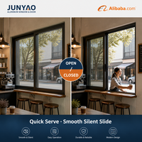 Ventana Corredera de Aluminio con Doble Acristalamiento Insonorizada JUNYAO Factory USA NFRC 6063-T5 AS2047 CE ODM Personalizada para Proyectos Hoteleros