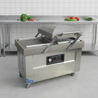 Machine d'emballage alimentaire sous vide à double chambre 600PD pour marché agricole, scelleuse commerciale universelle pour produits chimiques et alimentaires