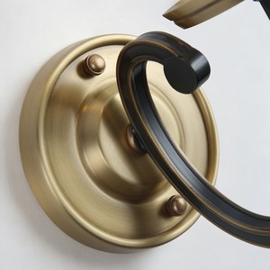 Minimalist American Bedside <b>Wall</b> <b>Sconce</b>, Handcrafted Brass with Warm Fabric Shade, <b>Wall</b> Lamp for Bedroom Hallway - Product Image 6