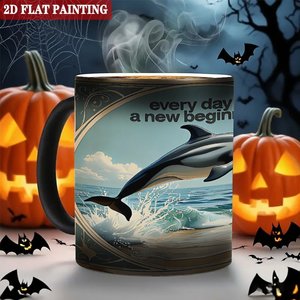 Magic Mug Frosted Black 11oz <b>Ceramic</b> Heat Sensitive Color Changing <b>Cup</b> - Product Image 6