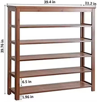 Étagère à chaussures en bambou multi-niveaux de qualité supérieure pour entrée et placard, organisateur de chaussures robuste et peu encombrant pour bottes et chaussures habillées