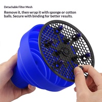 Diffuseur de sèche-cheveux pliable et télescopique avec cache-vent en silicone pour le coiffage et les boucles, idéal pour les salons de coiffure