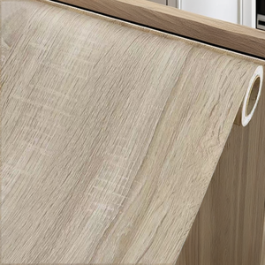 Película Autoadhesiva de PVC Texturizada Moderna con Superficie Esmerilada/Grabada, Grosor Personalizado, Diseño de Grano de Madera para Decoración de Muebles de Cocina - Product Image 1