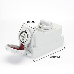 32A 4 ขา IP67 ซ็อกเก็ตเชื่อมต่อแบบกลไกอุตสาหกรรมชนิดเสียบด้านข้าง, ซ็อกเก็ตเชื่อมต่อแบบกลไกชนิดเสียบด้านข้าง - Product Image 5